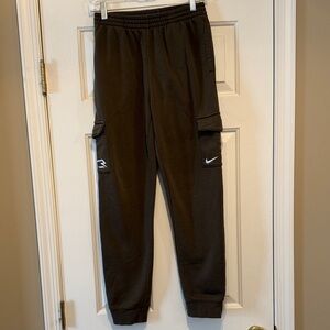 Nike Kids olive green Cargo Joggers